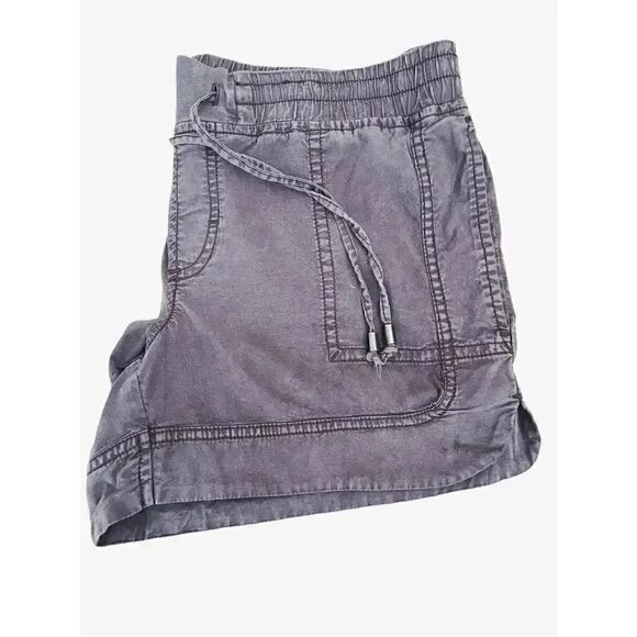 2 for $30 Aventura Charcoal Pockets Womens Beach Vacation Mid Rise Shorts SZ S - Picture 5 of 8